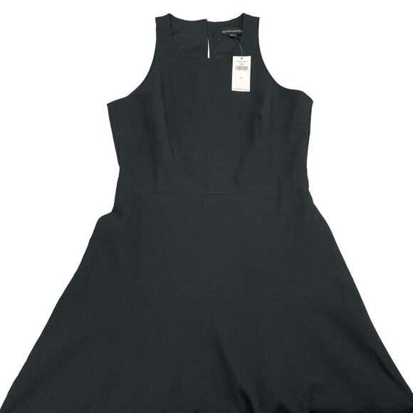 NWT BANANA REPUBLIC Stretch Racerback Fit-and-Flare Sz 0 Black - Picture 4 of 7